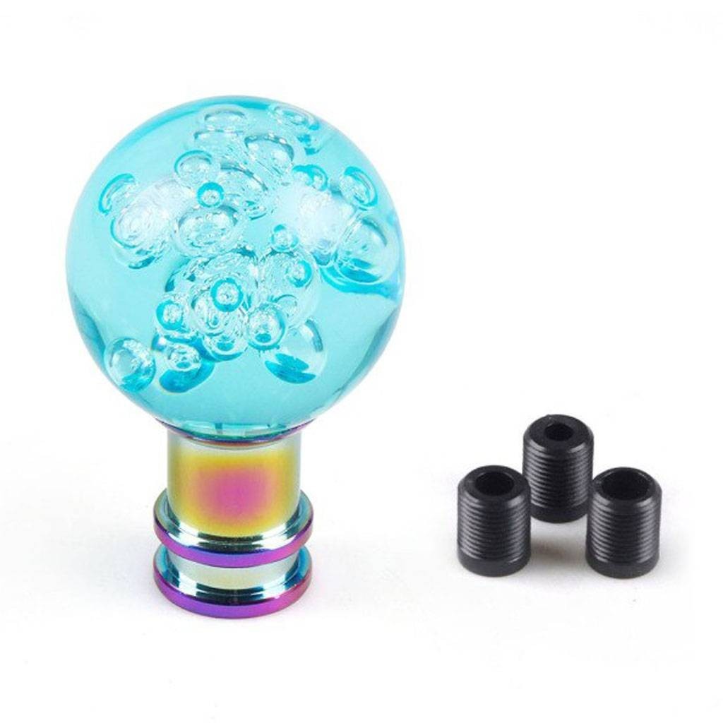 Декоративная ручка рычага КПП - голубой акриловый шар "Bubble"