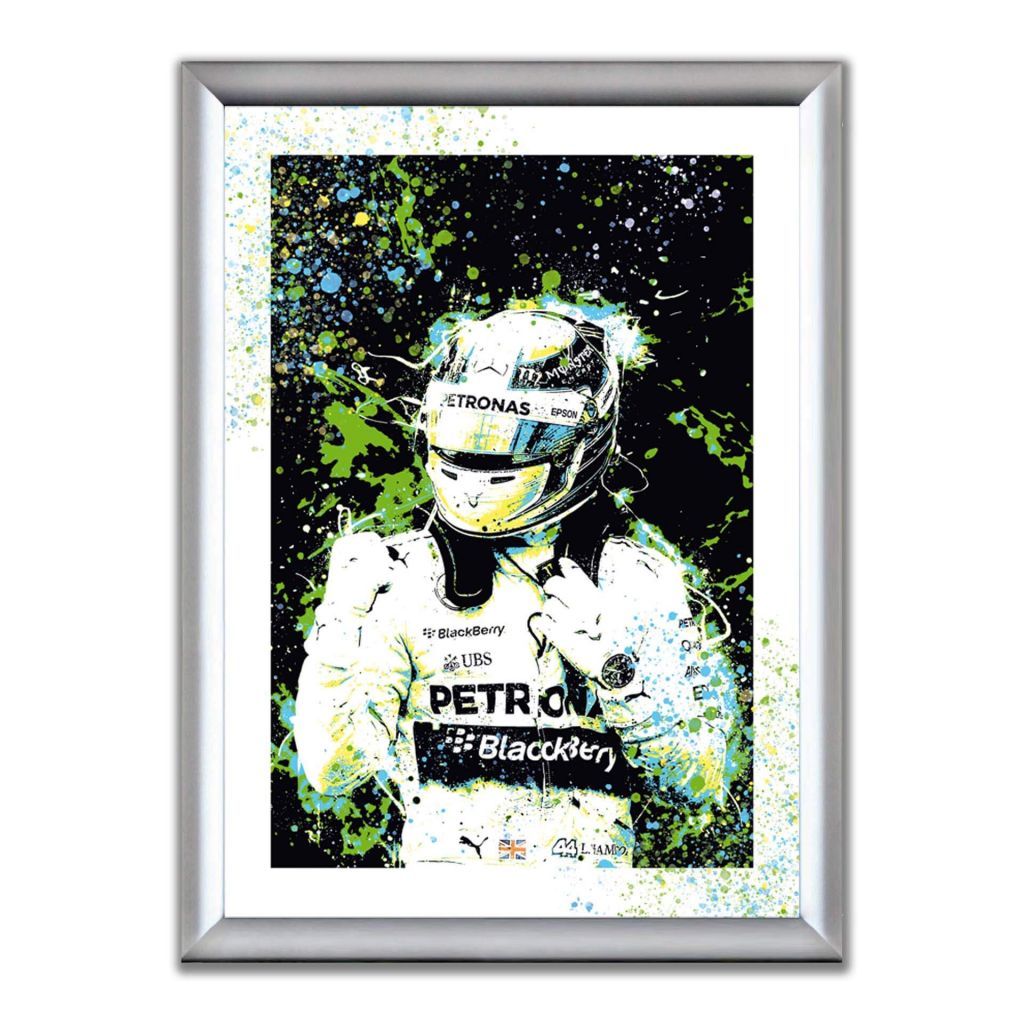 А2 Постер в алюминиевой рамке - Lewis Hamilton - Mercedes AMG Petronas F1 Team