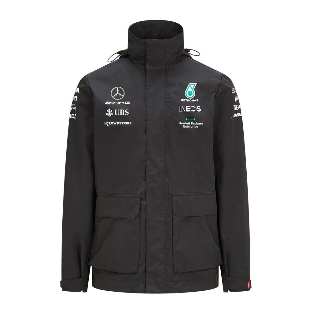Куртка Mercedes-AMG Petronas 2021 Team Rain Black - атрибутика Формулы 1