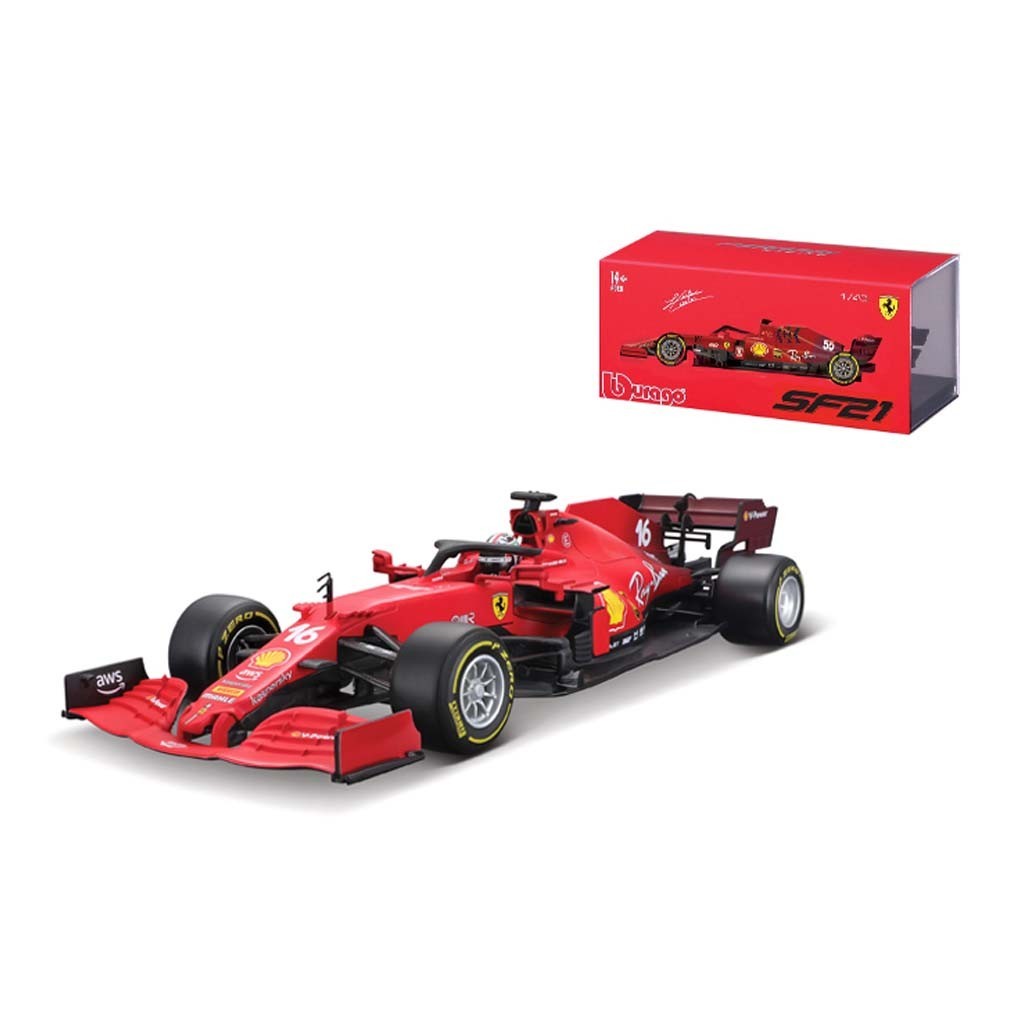 Модель болида с пилотом Scuderia Ferrari SF21 #16 Leclerc 2021 – 1:43