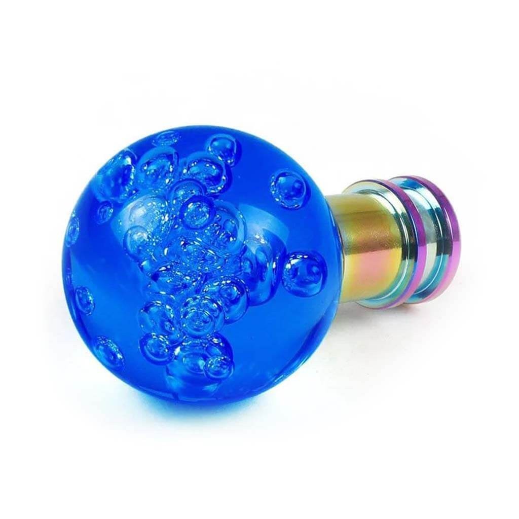 Декоративная тюнинг-ручка КПП - "Синий акриловый шар Bubble"