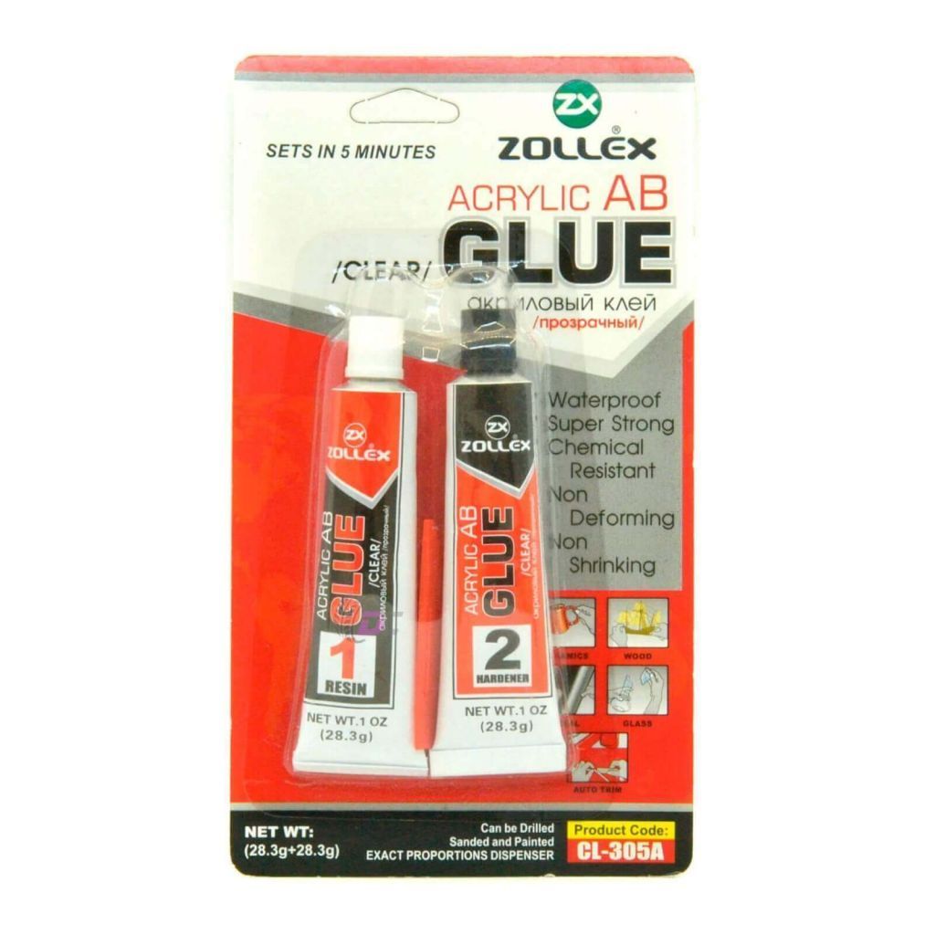 Клей - ZOLLEX Acrylic AB Clear Glue