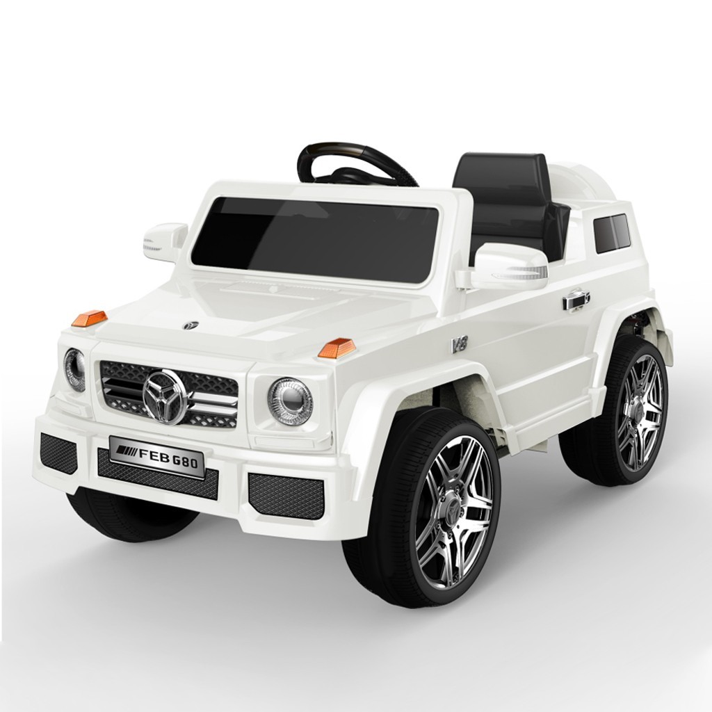 Детский электромобиль FL1058 EVA WHITE джип на Bluetooth 2.4G Р/У 2*6V4.5AH мотор 2*25W с MP3