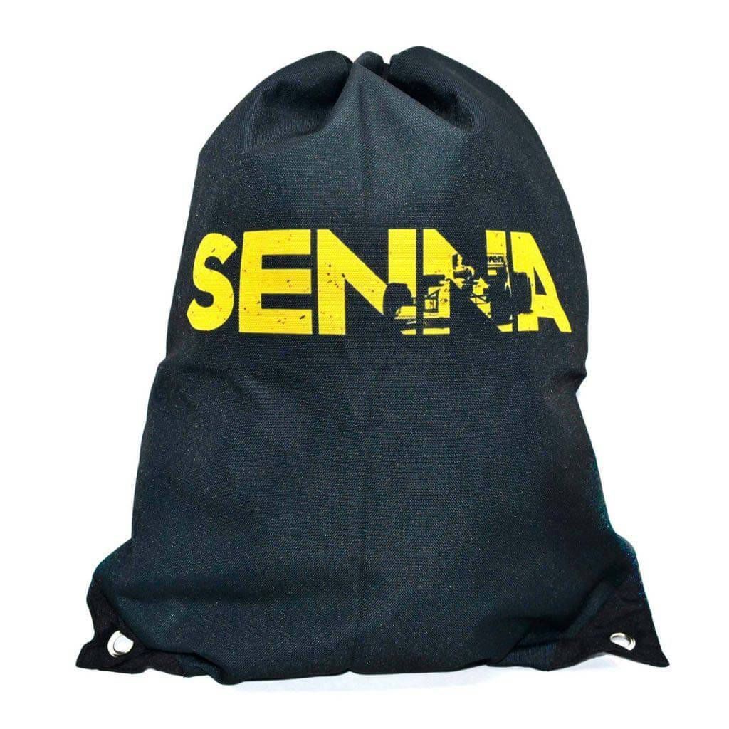 Черная-сумка мешок с принтом SENNA