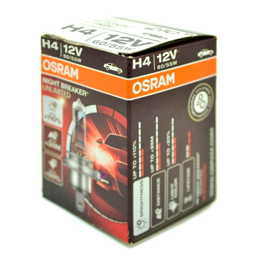 Галогенная лампа для машины - OSRAM NIGHT BREAKER UNLIMITED H4 60/55W V12