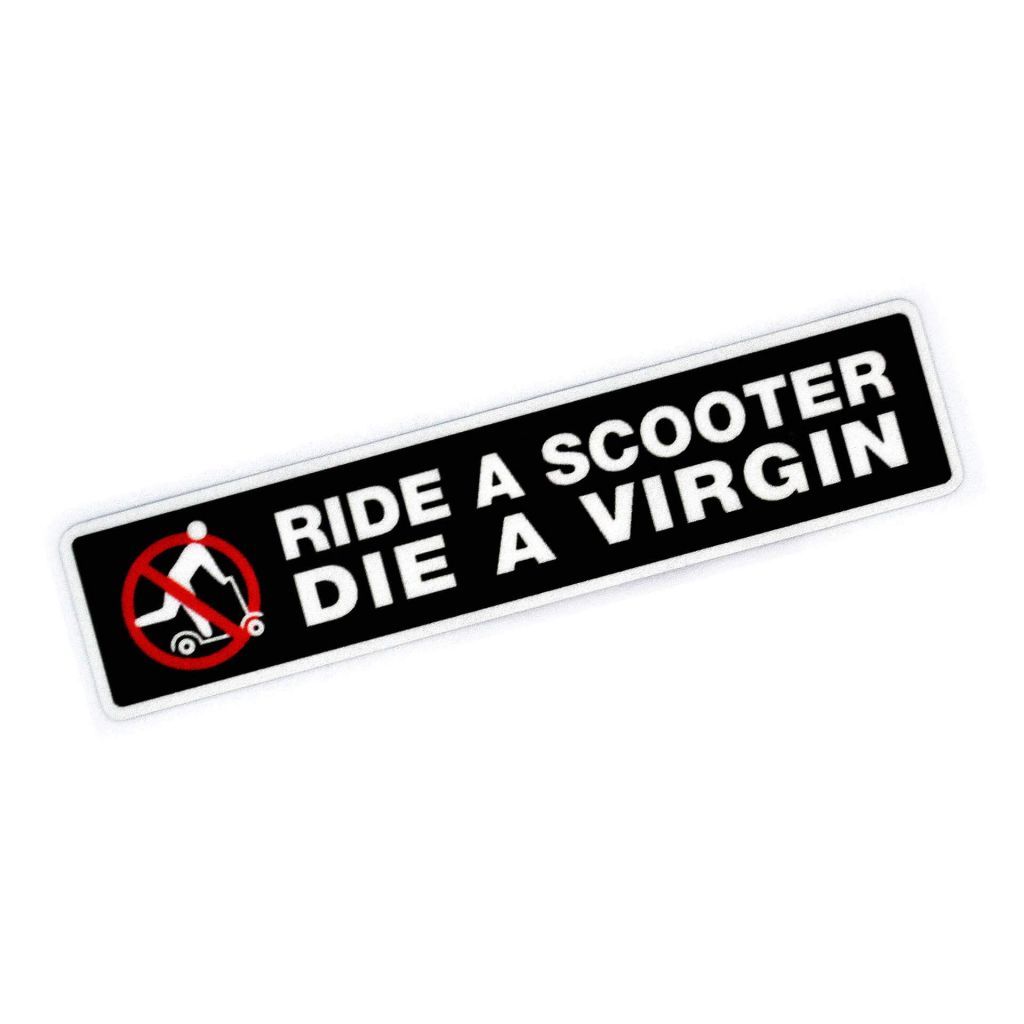 JDM Наклейки на авто - Ride a Scooter DIE A VIRGIN