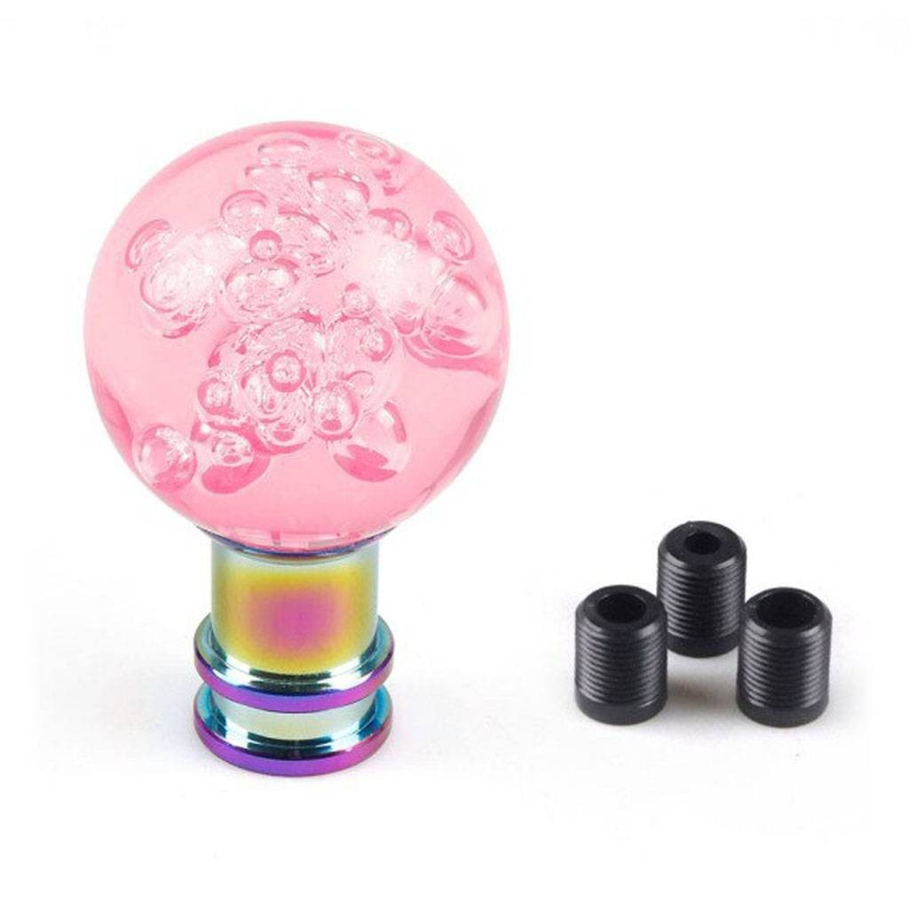 Декоративная тюнинг-ручка КПП - "Розовый акриловый шар Bubble"