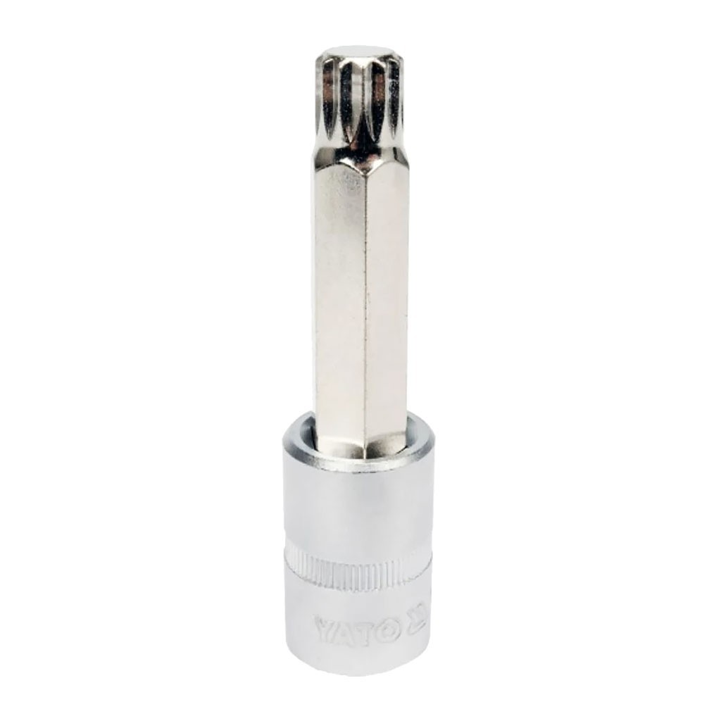 Торцевая головка YATO YT-04354 со вставкой SPLINE 1/2", М12, L = 100 мм