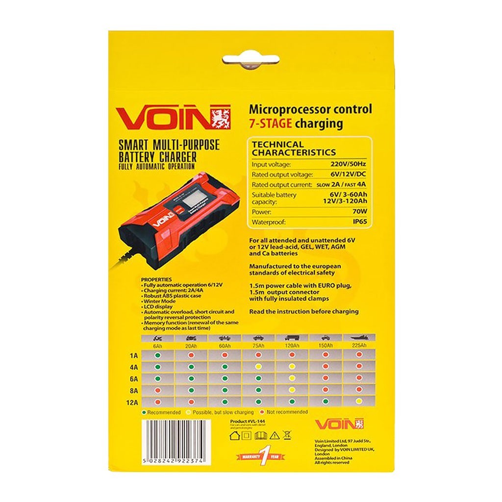 Voin VL-144 - высокотехнологичное импульсное зарядное устройство