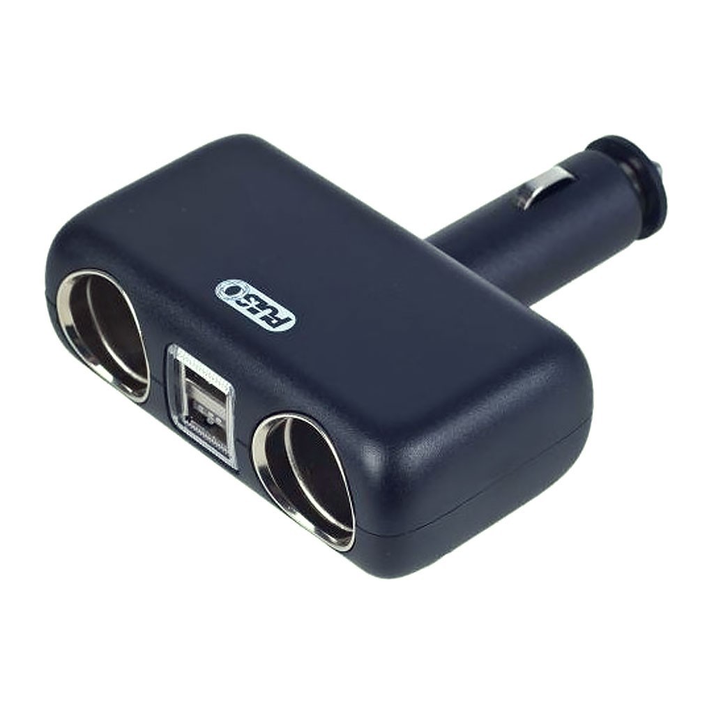 Разветвитель прикуривателя PULSO SC-2004 с подсветкой 2 USB 2400mA