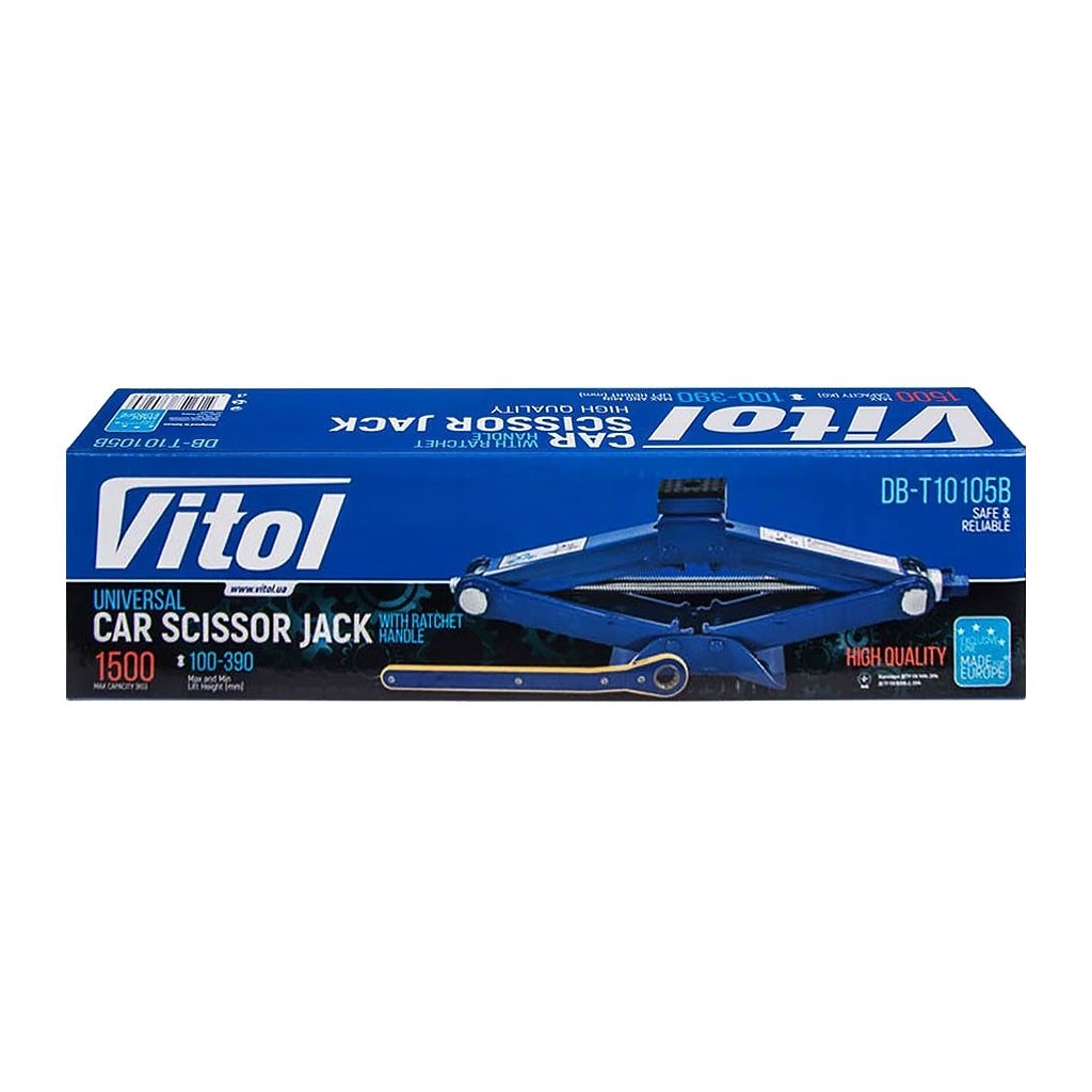 Домкрат Vitol ромбовый 1.5т с трещеткой