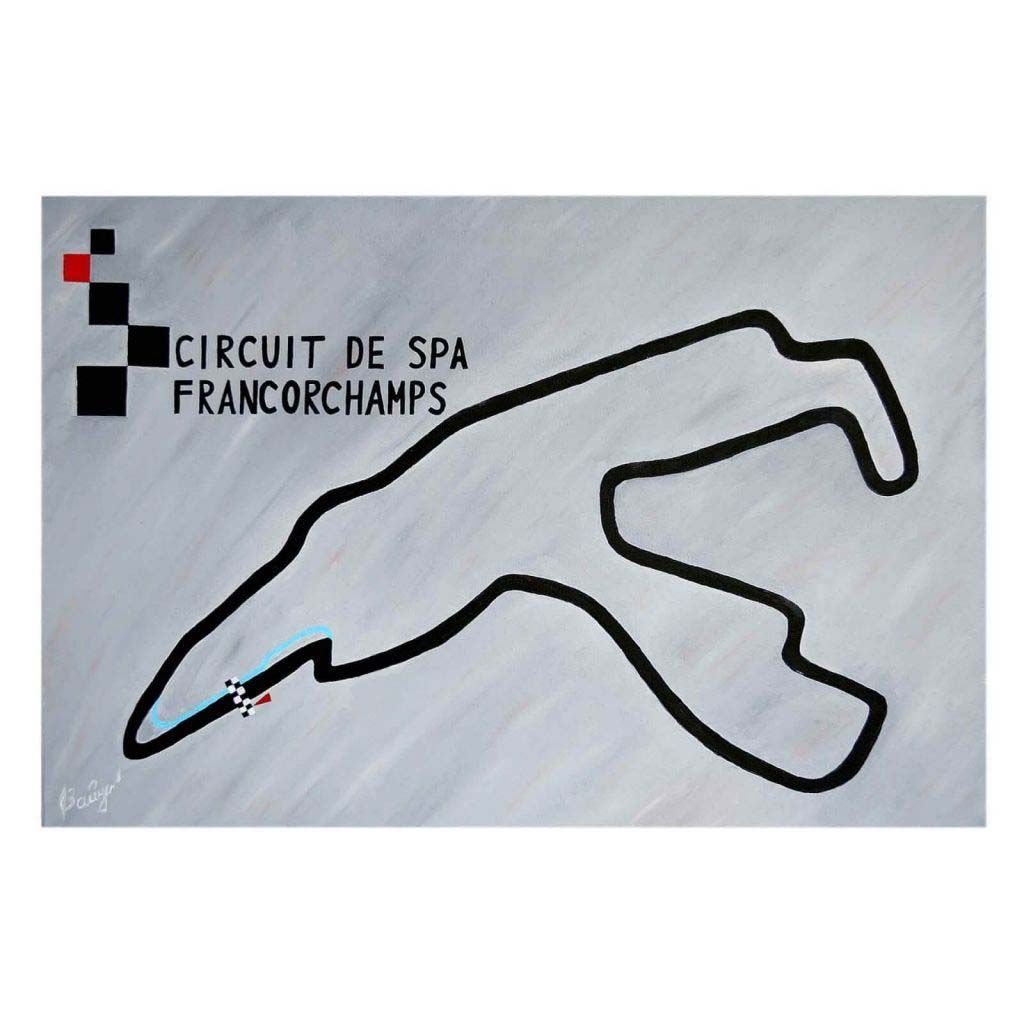 Картина акрилом с трассой "Circuit de Spa-Francorchamps"