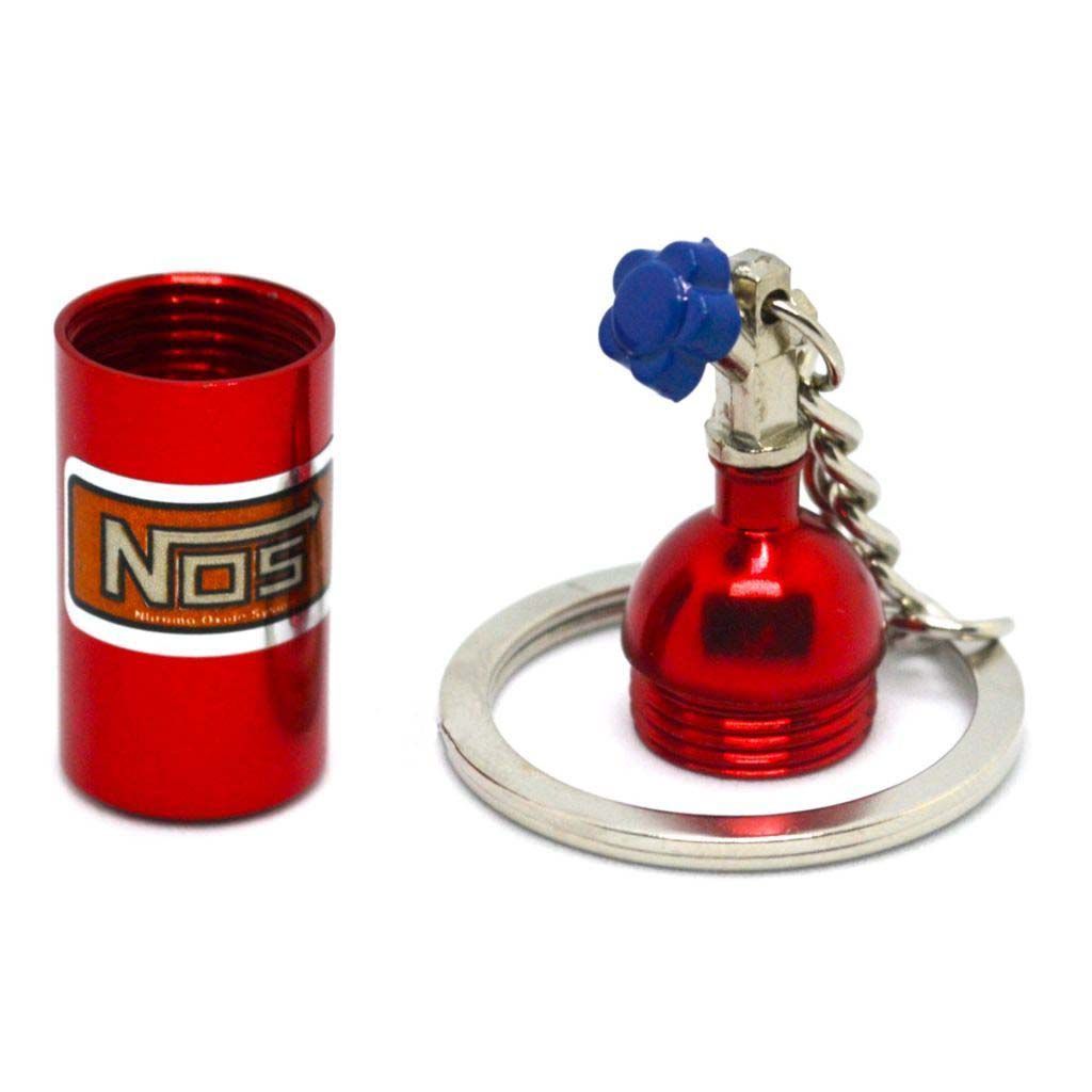 Nitrous Oxide Systems - NOS - Брелок для ключей с тайником - Красного цвета