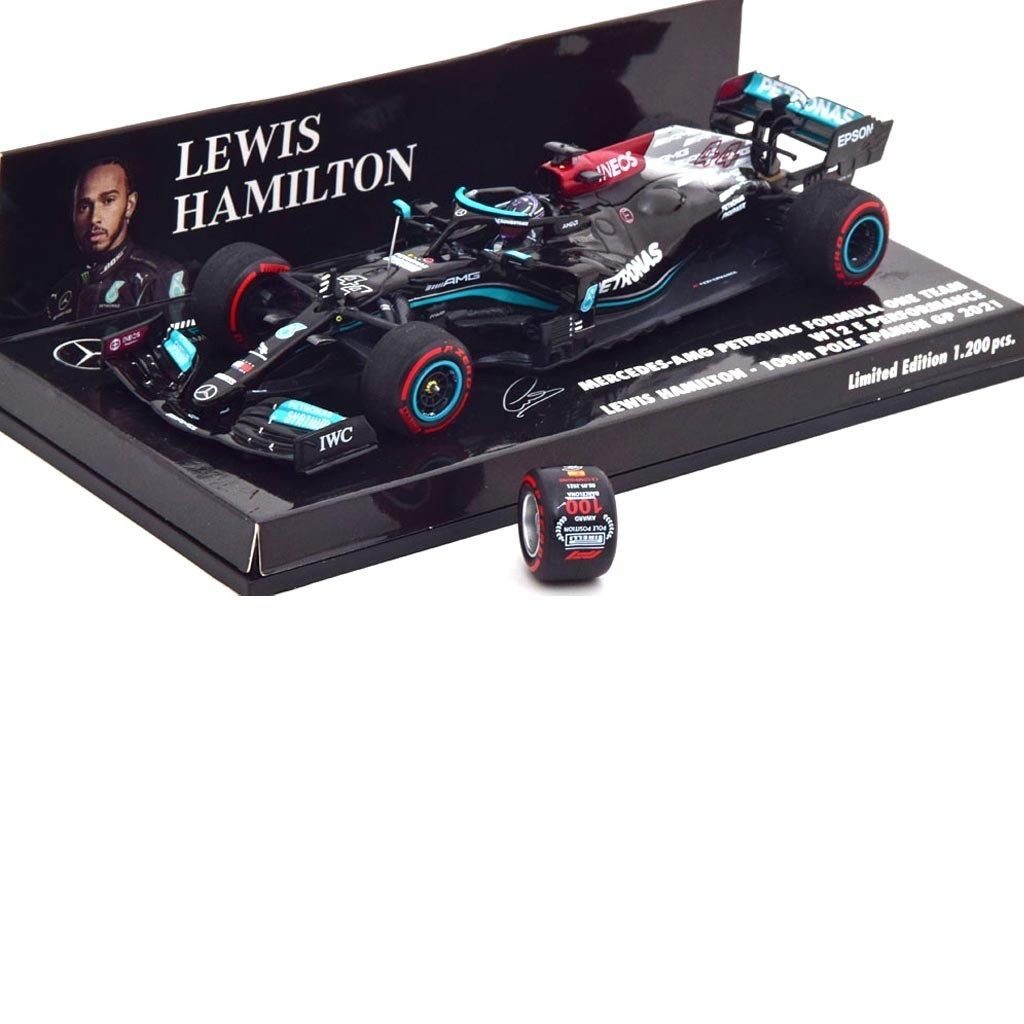 Модель Mercedes AMG F1 W12 E Performance 100 Pole Position GP Spain 2021 Hamilton  Minichamps 1:43