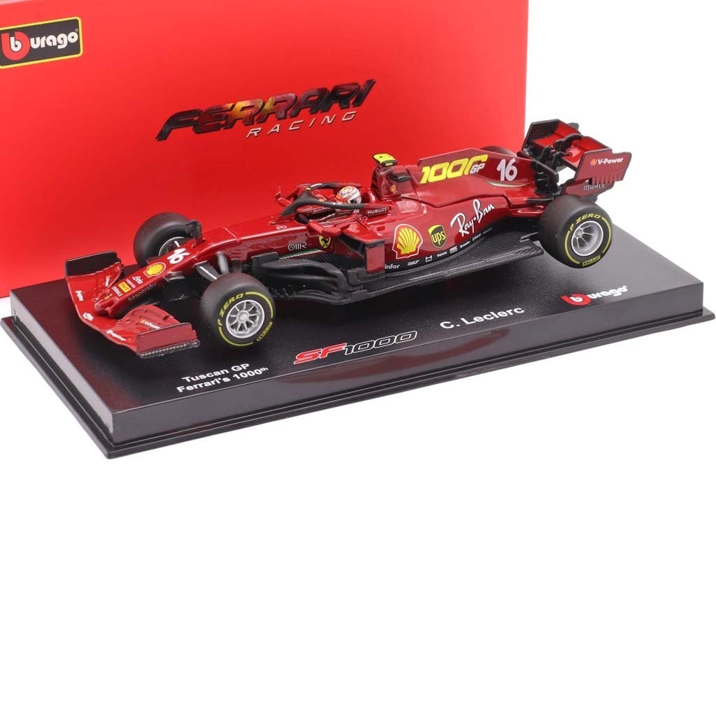 Модель болида с пилотом Scuderia Ferrari SF1000 1000th Ferrari GP, 2020 Leclerc – 1:43