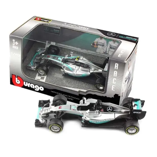 Модель боліда MERCEDES AMG F1 W07 #44 HAMILTON 2016 - BBURAGO - 1:43