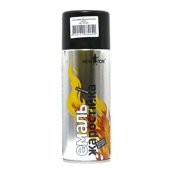 Аерозольна чорна жаростійка емаль - NEW TON