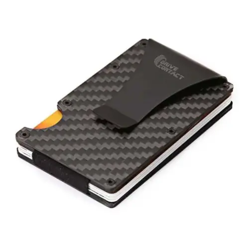 Карбоновий затискач для грошей-кардхолдер - ЧОРНИЙ