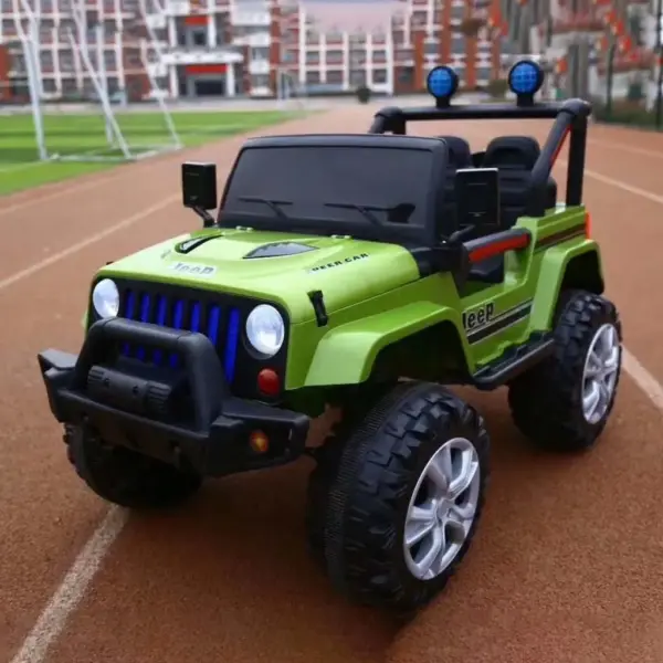 Дитячий електромобіль T-7843 EVA GREEN джип на Bluetooth 2.4G Р/У 12V7AH мотор 2*15W з MP3