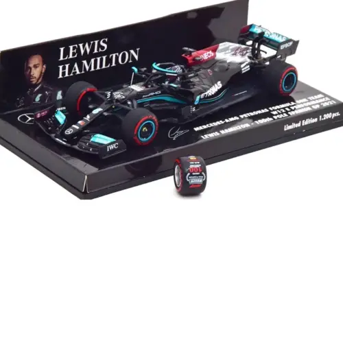 94124.jpg Модель Mercedes AMG F1 W12 E Performance 100 Pole Position GP Spain 2021 Hamilton Minichamps 1:43