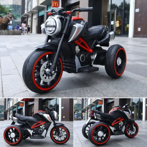 Дитячий електромобіль T-7236 EVA RED мотоцикл 2*6V4.5AH мотор 2*15W з MP3