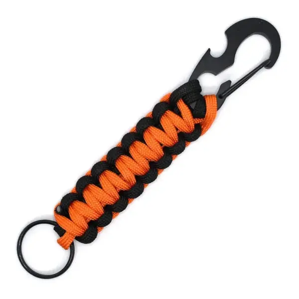 Похідний брелок-відкривачка з карабіном з паракорду - ОРАНЖЕВИЙ