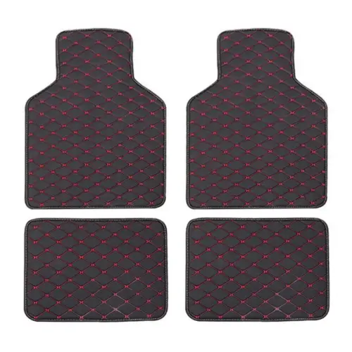 Килимок з червоною ромбічною вишивкою - BLACK