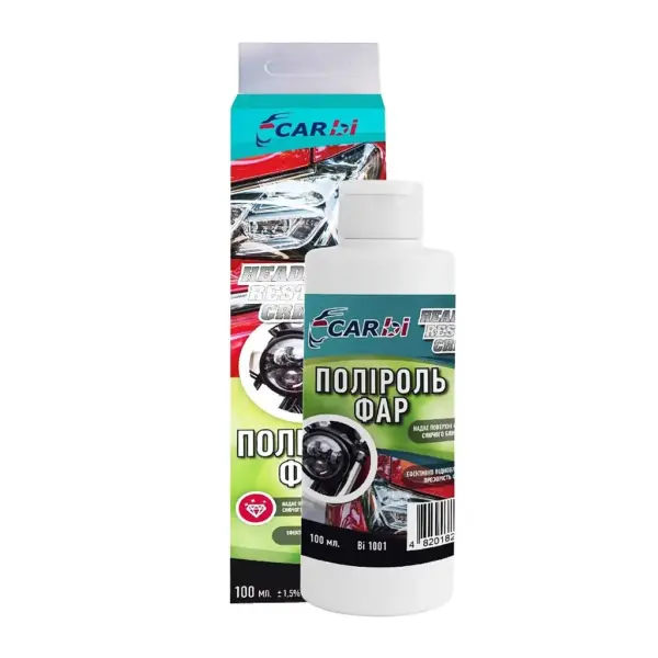 Поліроль для фар CarBi в авто - відновіть прозорість