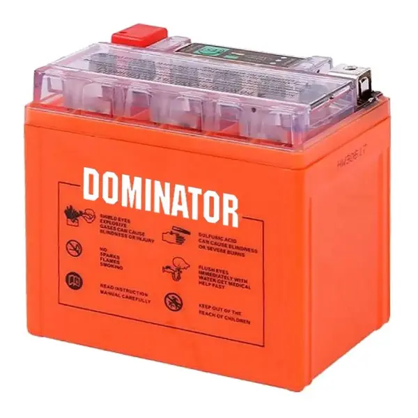Гелевий акумулятор DOMINATOR YT9A-BS 12V 9Ah для мотоцикла