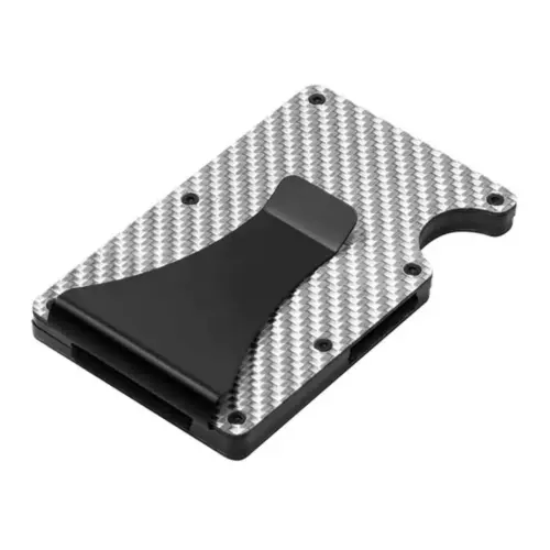 Карбоновий затискач для грошей-кардхолдер - СІРИЙ