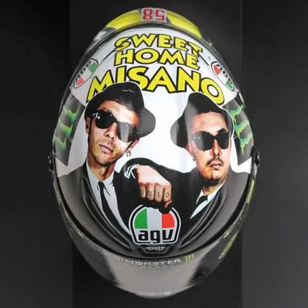 Копія шолома Valentino Rossi MotoGP Misano 1:8 – 2016