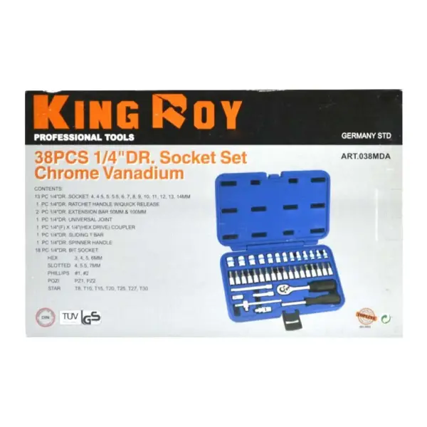 Набір інструменту 38 шт - King Roy 038MDA