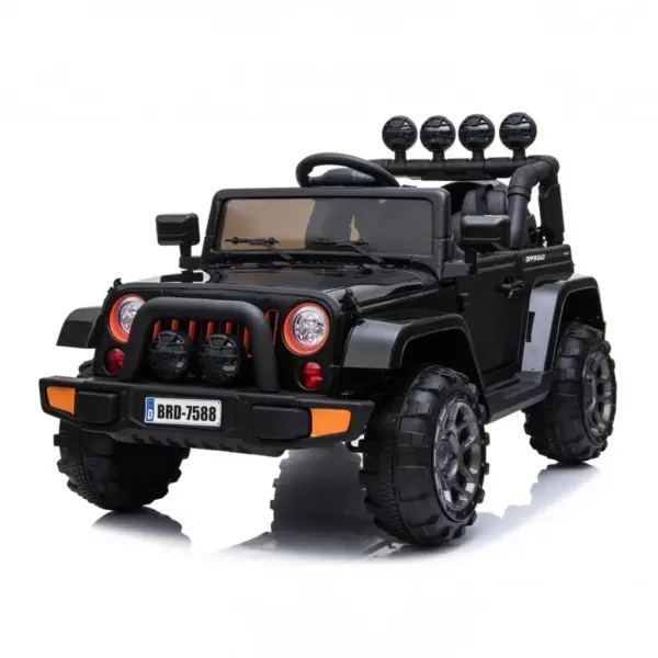 Дитячий електромобіль T-7833 EVA BLACK джип на Bluetooth 2.4G Р/У 12V7AH мотор 2*30W з MP3