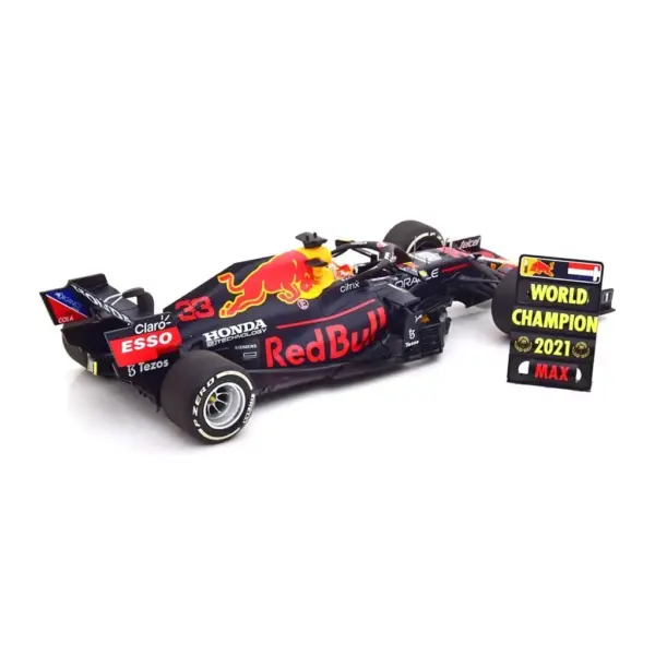 Модель Red Bull RB16B Переможець ГП Абу-Дабі, Чемпіон Світу 2021 Ферстаппен з Піт Борд Minichamps 1:18