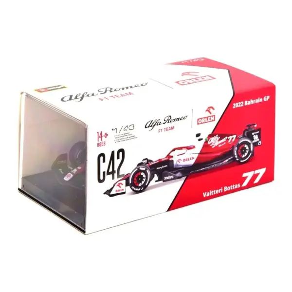 Модель боліда Alfa Romeo C42 2022 BOTTAS – 1:43 - З ПОДІУМОМ