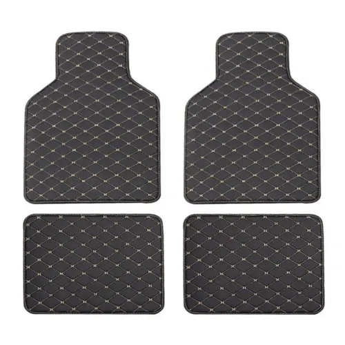 Килимок з ромбічною вишивкою "Макраме" - BLACK