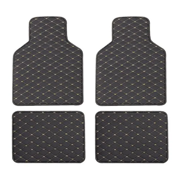 thumb_kovriki_v_mashinu_chernie_s_begevoj_vishivkoj_0.jpg Килимок з ромбічною вишивкою "Макраме" - BLACK