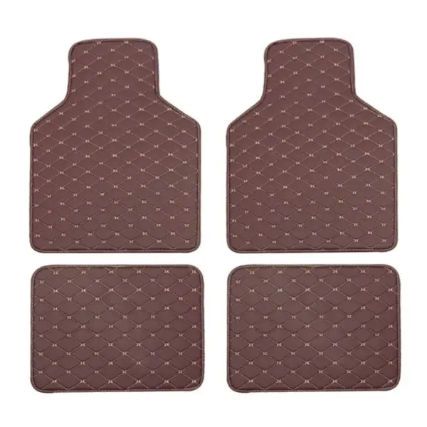 Килимок з ромбічною вишивкою "Макраме" - BROWN