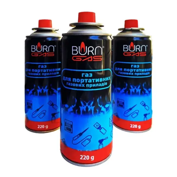 Газовий балон для кемпінгу Burn Gas 220г