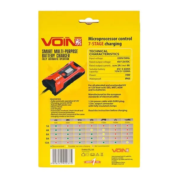Voin VL-144 - імпульсний зарядний пристрій