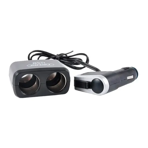 Розгалужувач прикурювача Carlife CS303 2в1 + USB