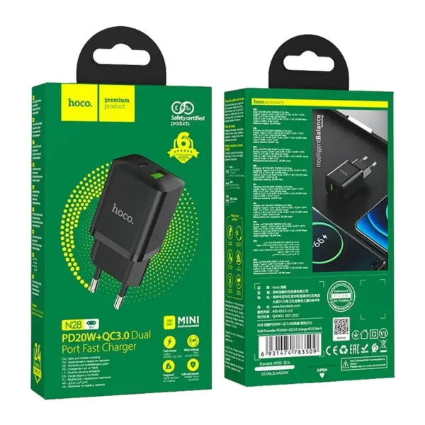 Зарядний пристрій Hoco N28 Founder PD20W з швидкою зарядкою