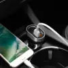 Зарядний пристрій для телефону в авто Hoco Z29 Regal з подвійним USB і дисплеєм