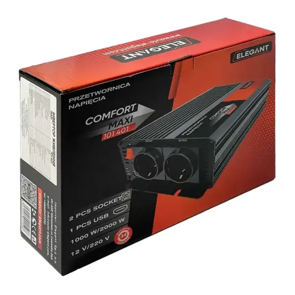 Автомобільний інвертор 1000Вт - Elegant EL 101 401