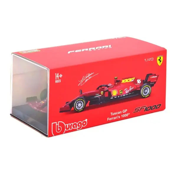 Модель боліда з пілотом Scuderia Ferrari SF1000 1000th Ferrari GP, 2020 Leclerc – 1:43