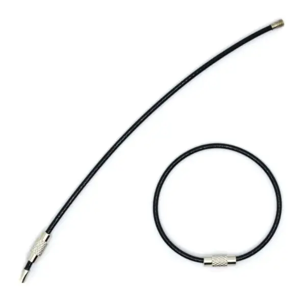 Гнучке кільце для ключів - ЧОРНЕ