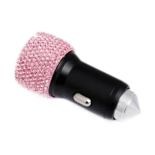 zaryadka_v_avto_2_usb_rozovaya_1.jpg Зарядний пристрій в стразах з USB портом
