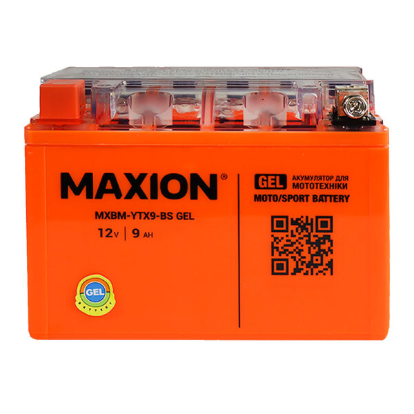 Мото-акумулятор MAXION MXBM-YTX9-BS GEL (12V, 9Ah, 120A)
