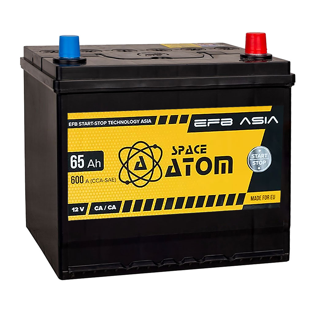 Акумулятор Space ATOM 65Ah (65Аг) 600A ASIA R+