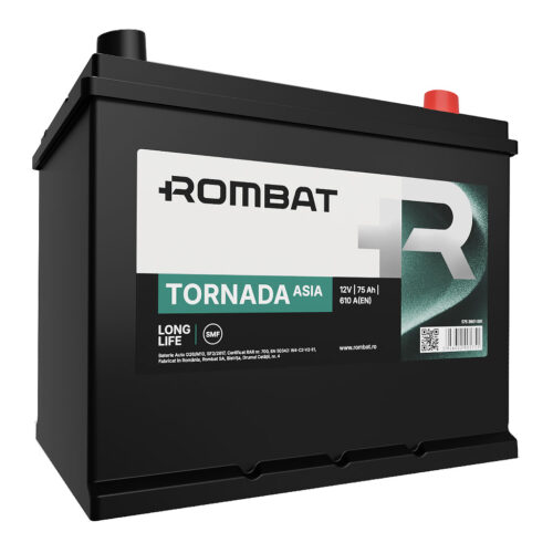 Автомобільний акумулятор Rombat Tornada Asia 75Ah (75Аг) 610А R+